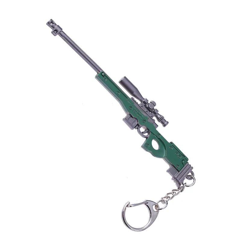 

2019 New Hot PUBG FPS Game Player Unknown's Battle Grounds 3D Keychain weapon eat chicken game car key chains Keyrings Hot