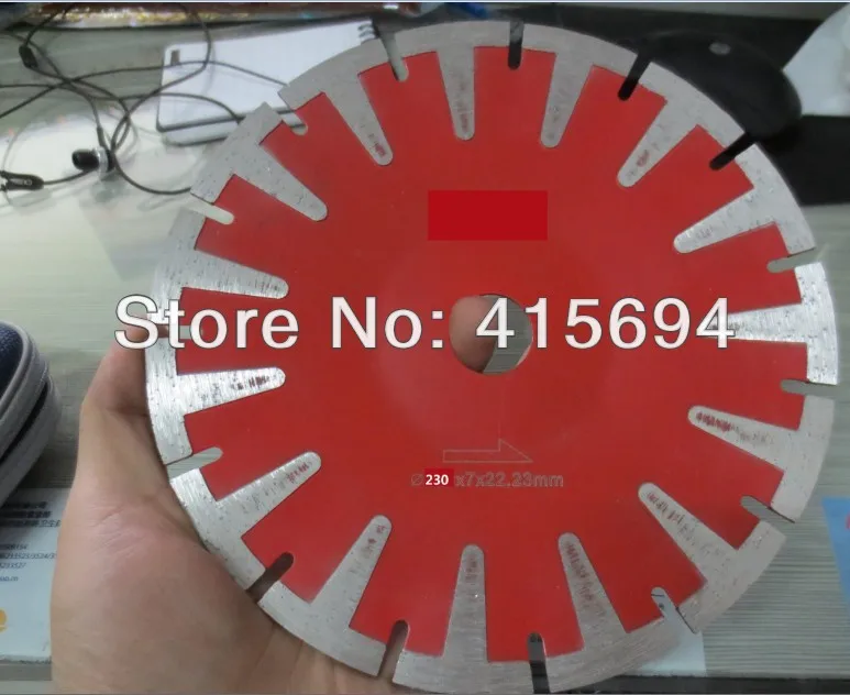 230x7x22.23-15.88mm T shape cold press segment diamond saw blade for bricks granite marble and concrete. | Инструменты