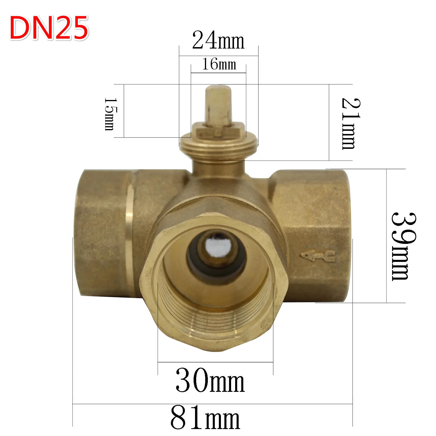3-ходовой шаровой кран из латуни DN15 DN20 DN32 DN40