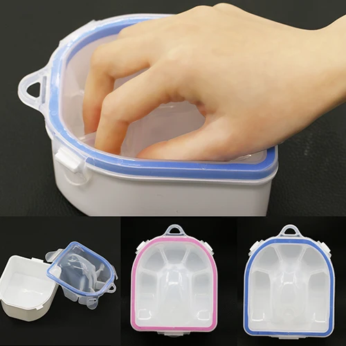 

2 Layers Finger Shape Nail Art Polish Remove Wash Soak Bowl Manicure Spa Tool