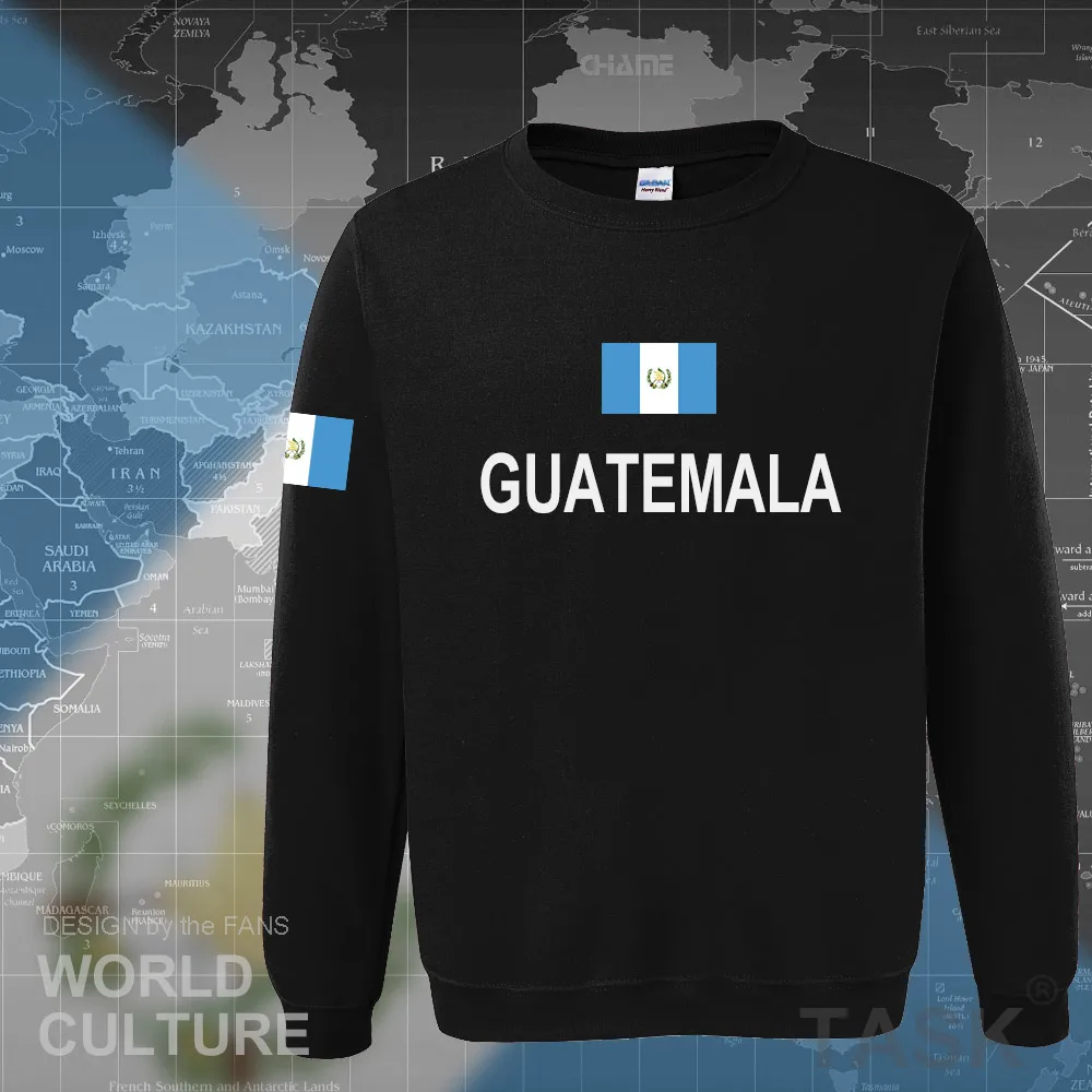 Республика Guatemalan толстовки для мужчин Толстовка Пот хип хоп Уличная костюмы Национальный футболист спортивные GTM