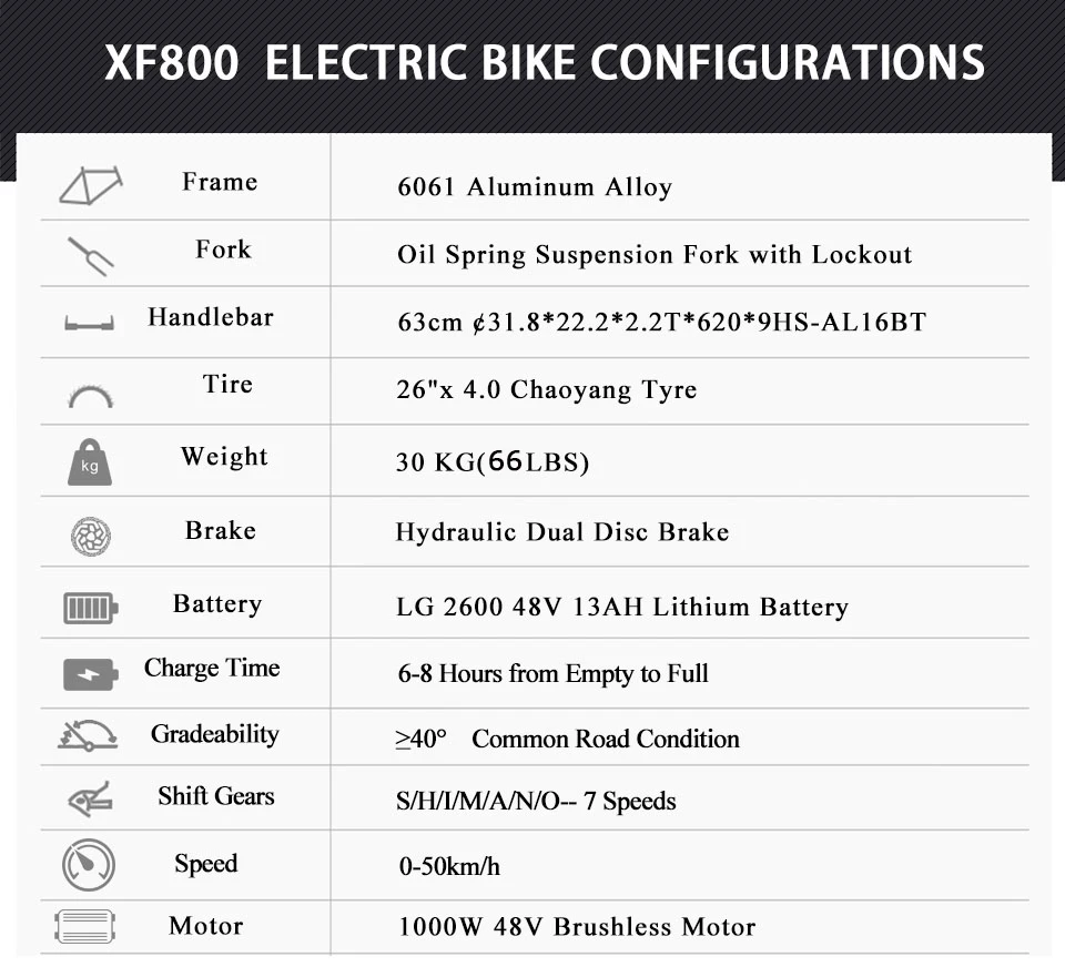 Cyrusher XF800 1000W 48V Electrical Bike Full Suspension body 7 Speeds widewheel highway Bike out of doors sensible speedometer Ebike HTB1vKUzM4TpK1RjSZR0q6zEwXXaQ - Cyrusher XF800 1000W 48V Electrical Bike Full Suspension body 7 Speeds widewheel highway Bike out of doors sensible speedometer Ebike