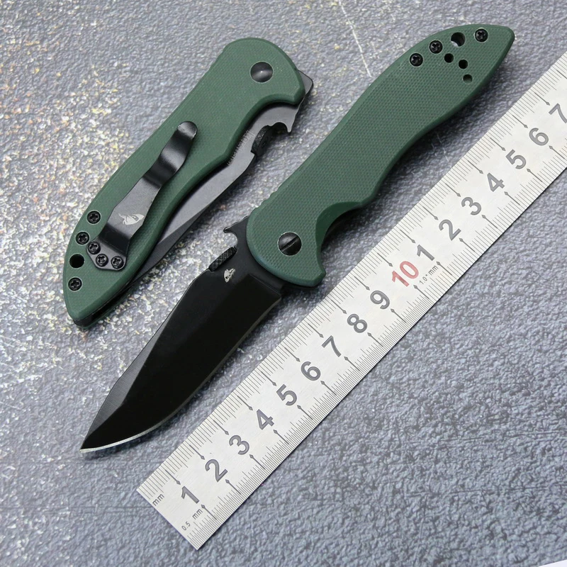 

OEM 6074 flip folding knife 8CR13MOV steel blade G10 handle outdoor camping hunting pocket fruit knife survival EDC tools
