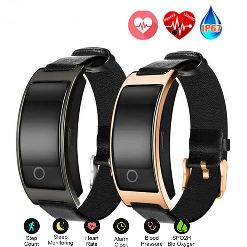 

Fitness Bracelet Smartwatch Pulsometer Watches Blood Pressure Watch Pedometer IP67 Waterproof Tracker Smart Band Smart Band