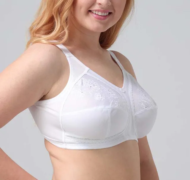 White cotton bra big size 85 90 95 100 105 110 D DD E F G cup bras for