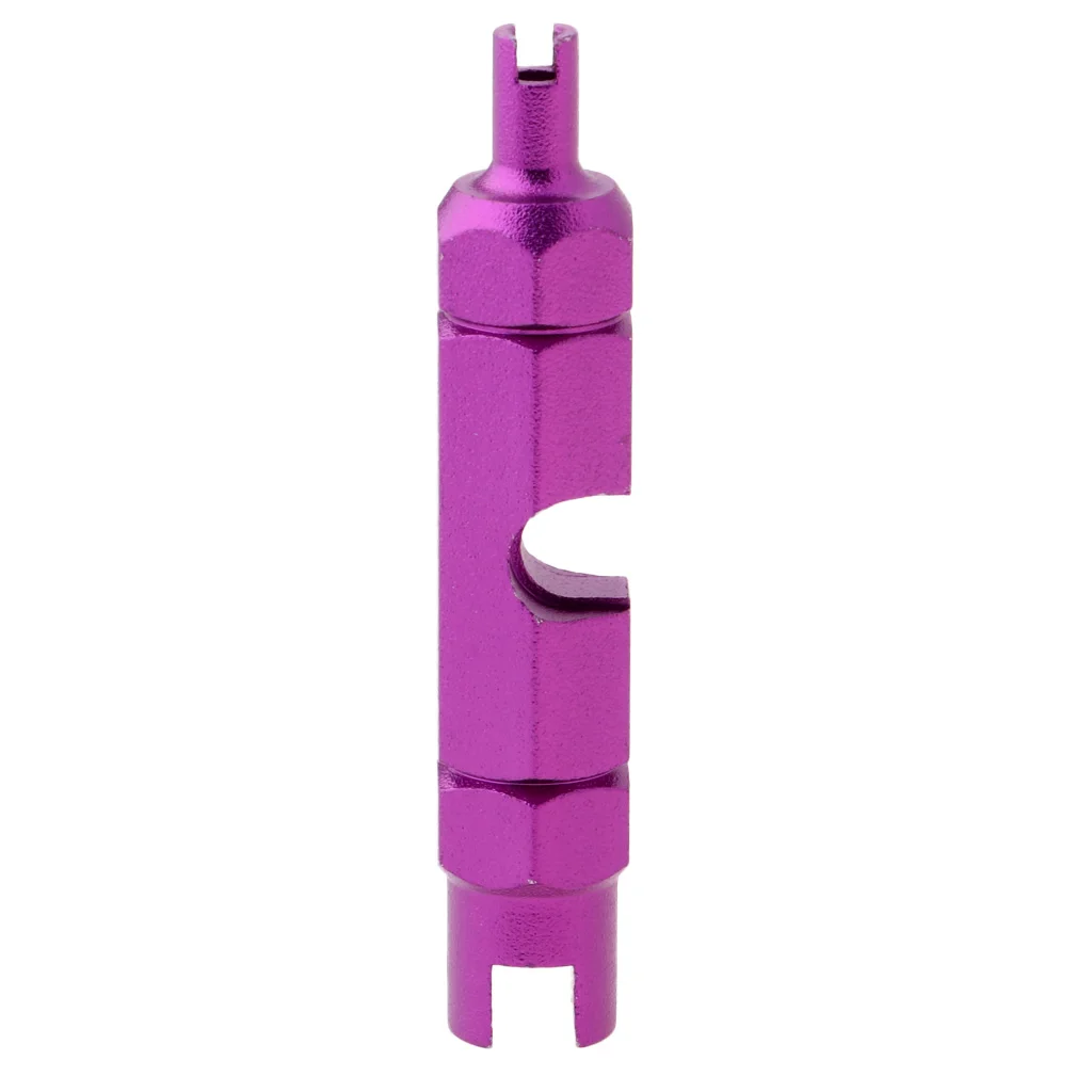 Aluminium Alloy Valve Core Remover Tool for Presta Valve Cores and Schrader Valve Cores with 5mm Wrench Tube Cycling Tires