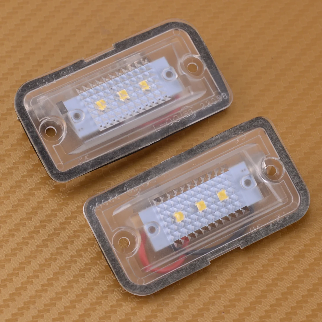 

DWCX 2Pcs 3-SMD LED License Number Plate Light Fit For Mercedes Benz CLK280 CLK350 CLK500