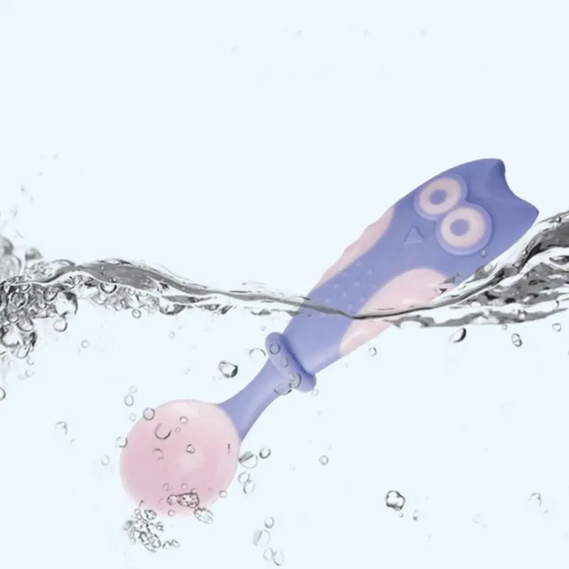 Baby Feeding Spoon Fork Set Cartoon Owl Handle Children Eating Training Tableware Kids Toddler Dishes Dinnerware Accessory