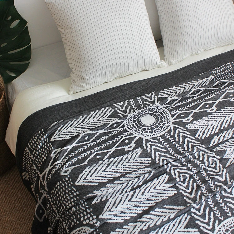 

Bamboo Fiber Blanket Microfiber Indian Bohemia Manta Para Sofa Soft Blanket Summer Winter Bed Blanket Bed Throw Travel Blanket
