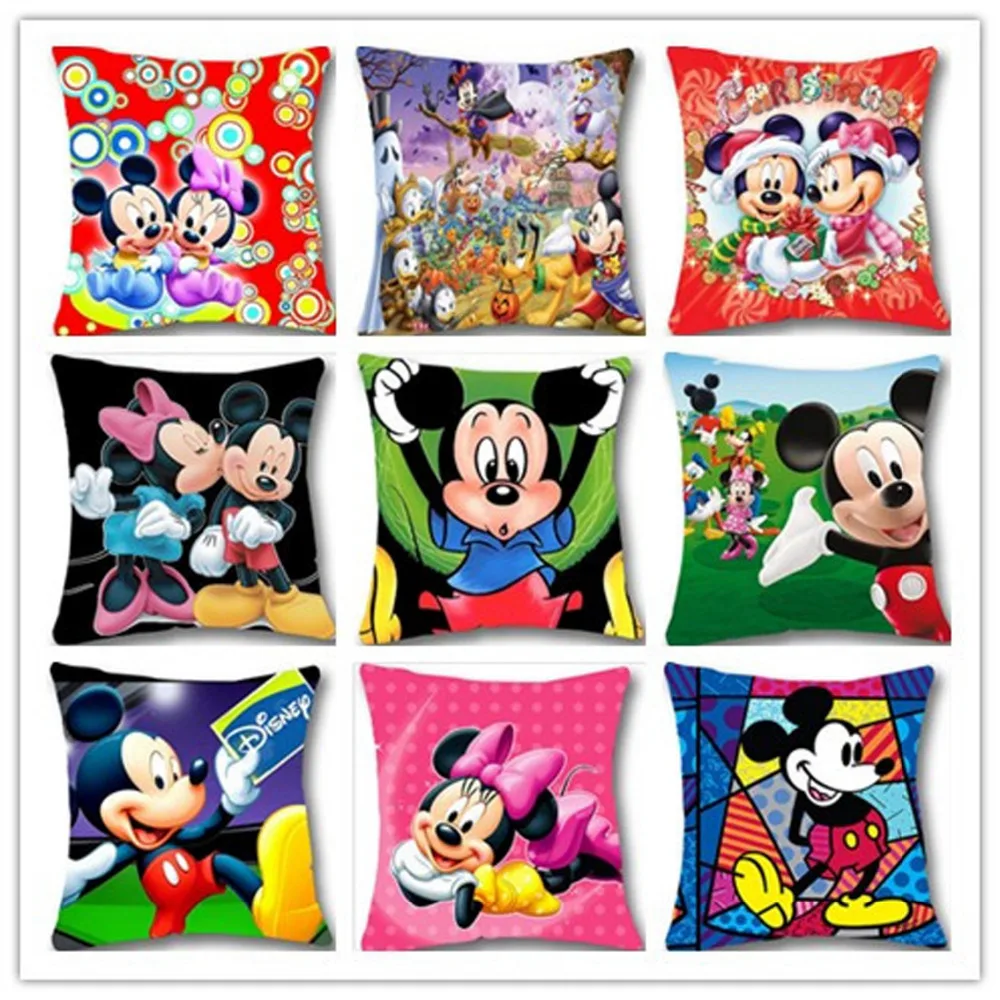 Mickey Mouse Custom Case Decorative Pillowcase Cushion Zippered