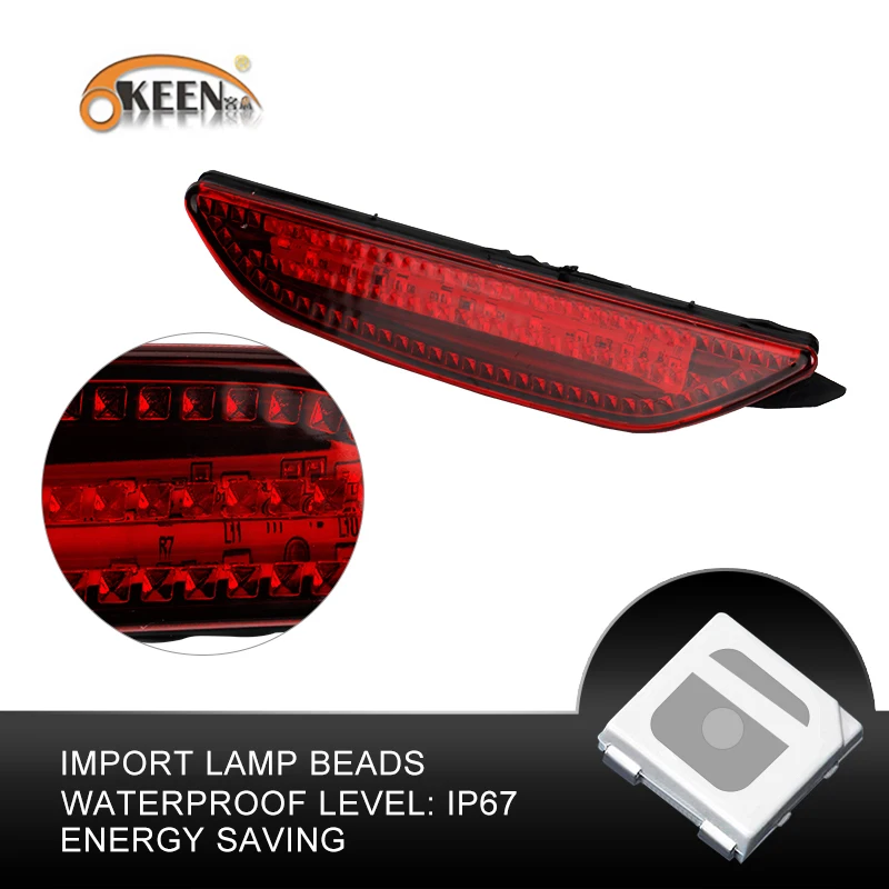 OKEEN 2x отражатель заднего бампера для Kia Rio K2 Sedan 2011 2012- парковочный стоп-светильник задний светодиодный Предупреждение льные фары, аксессуары для автомобиля