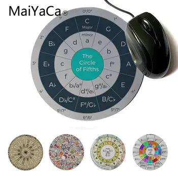 

MaiYaCa Boy Gift Pad Circle of Fifths Piano Customized MousePads Computer Laptop Anime Mouse Mat Natural Rubber Round Mouse Pad