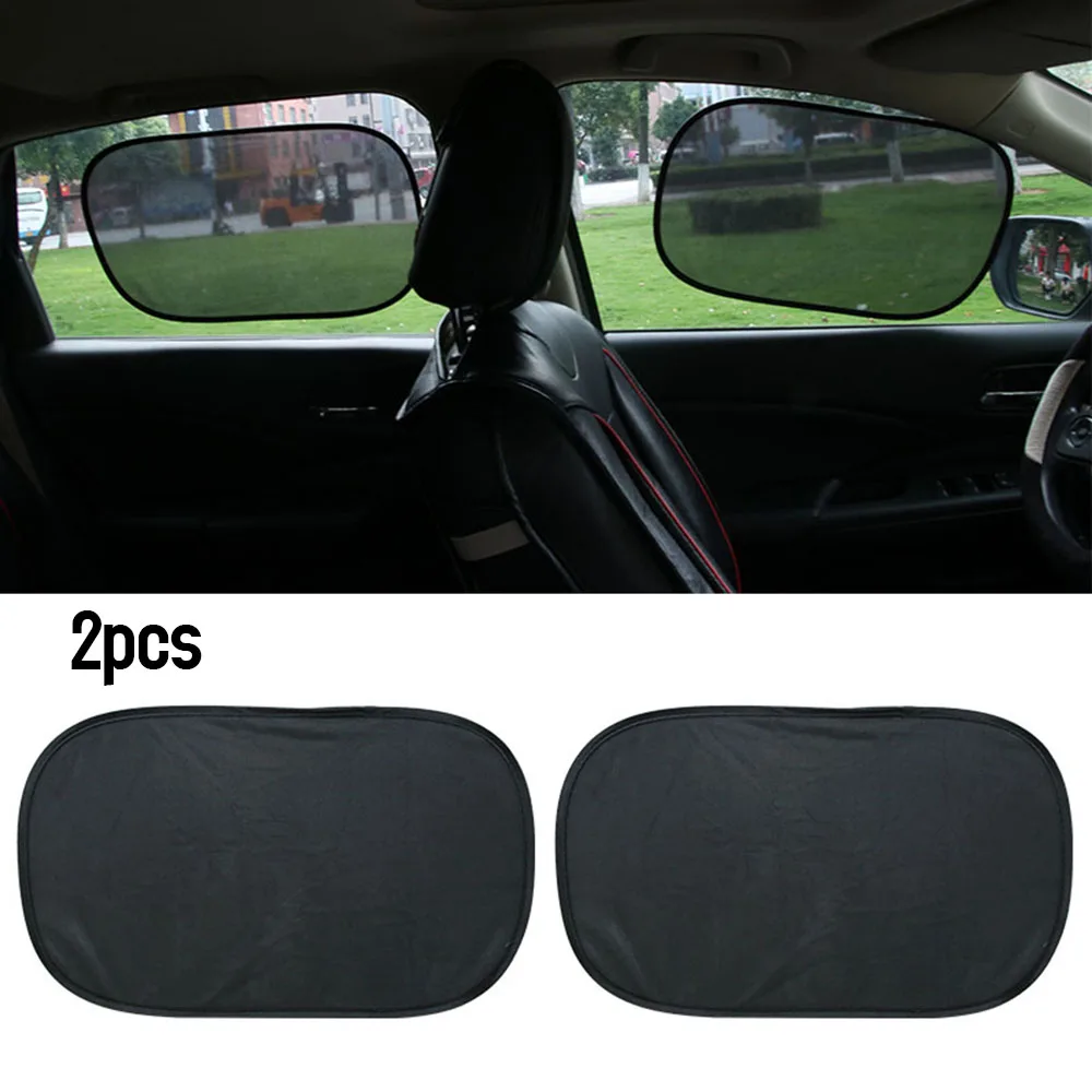 

Black Car Sun Shade Side Rear Car Window Sunshade Cover sun protect Auto Accessories Electrostatic Adsorption Sticker 12*20inch