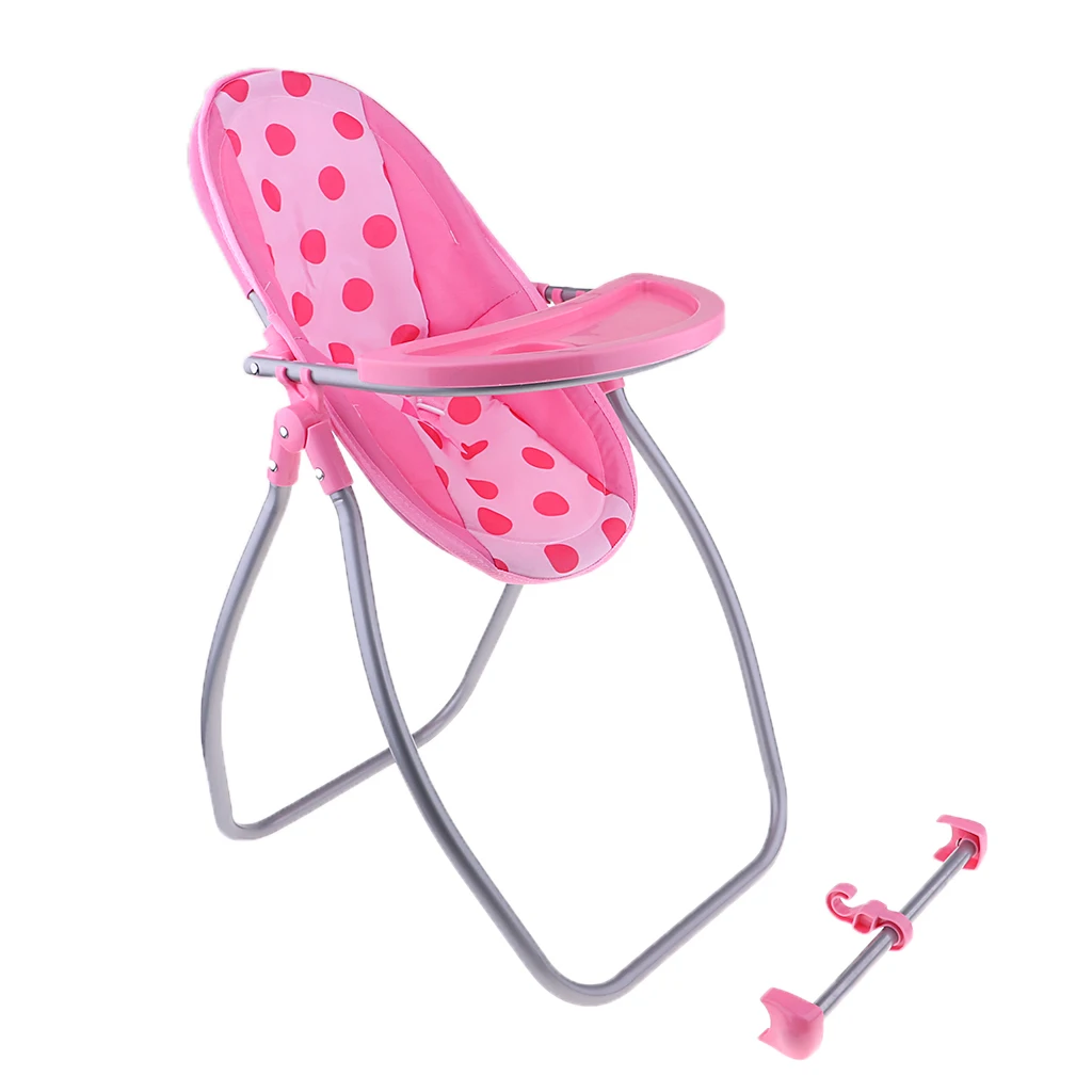  Lovely Baby Doll Swing Carrier Seat High Chair Kids Pretend Toy Role Playing for Nursery Room Furni