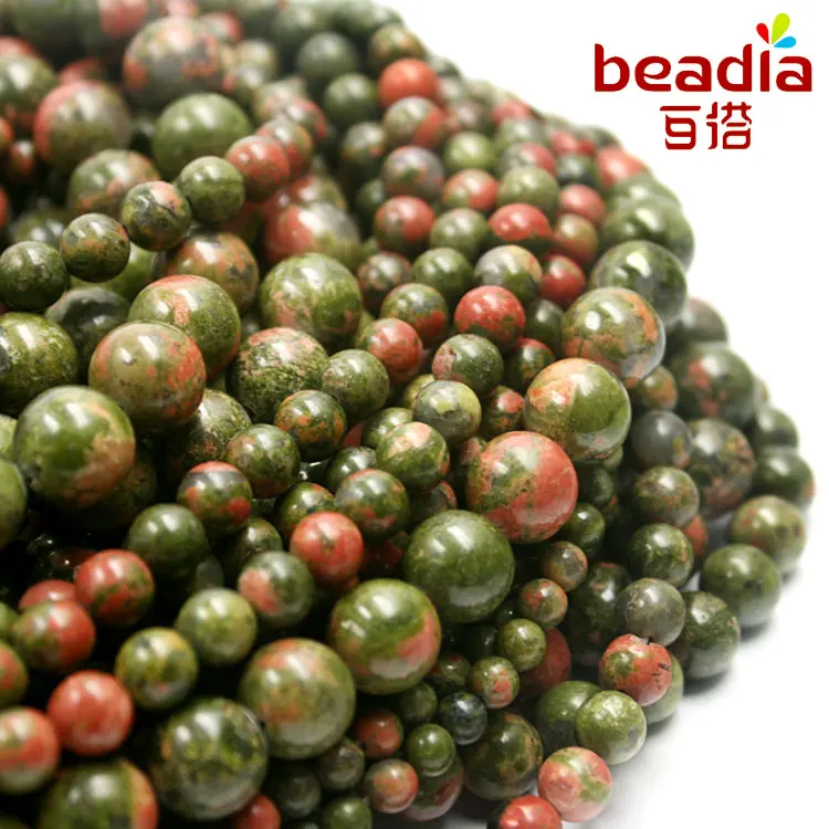 

Free Shipping Natural Stone Unakite Round Beads 15" Strand 4 6 8 10MM Pick Size For DIY Jewelry Making 2018 New