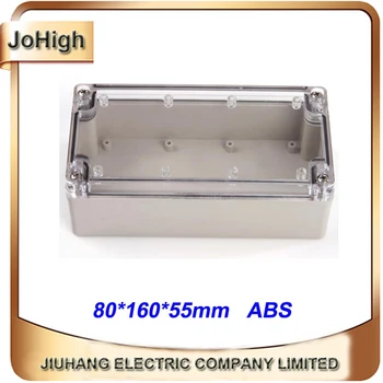 

Free Shipping Top Quality PVC Cover ABS body Transparent Cover IP66 Clear Waterproof Box 80*160*55mm