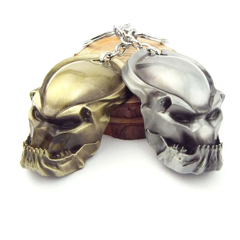 Joyería alienígena depredador llavero de moda anillo de la joyería para hombres llaveros porta-chaves porte clef