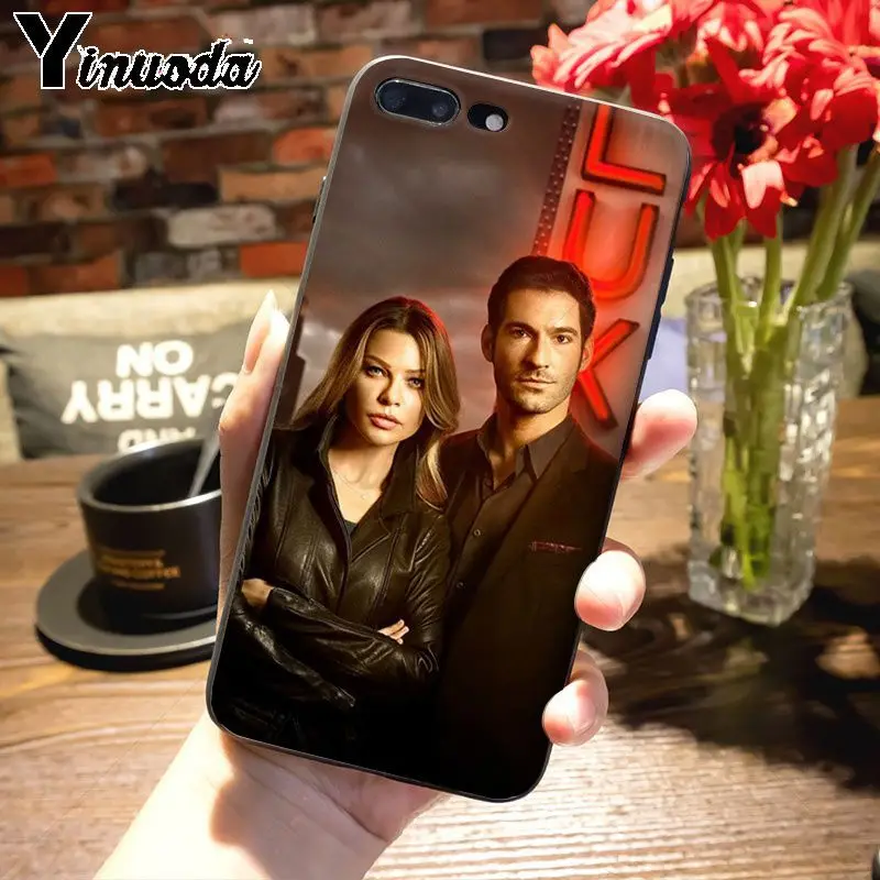 Чехол для телефона Yinuoda lucifer модный тонкий черный чехол с постером серии tv iPhone 7plus
