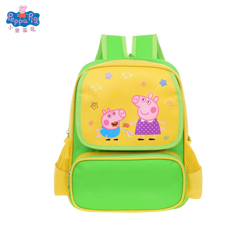 Peppa Pig Backpack& Shoulder Bag Toys Boys and Girls Cute Kindergarten Backpack Canvas Backpack Cute Cartoon Toy Gift