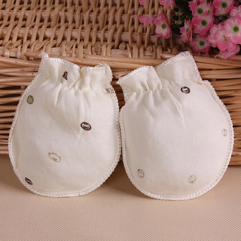 1 пара детских перчаток с защитой от царапин для лица и рук, мягкие варежки для новорожденных