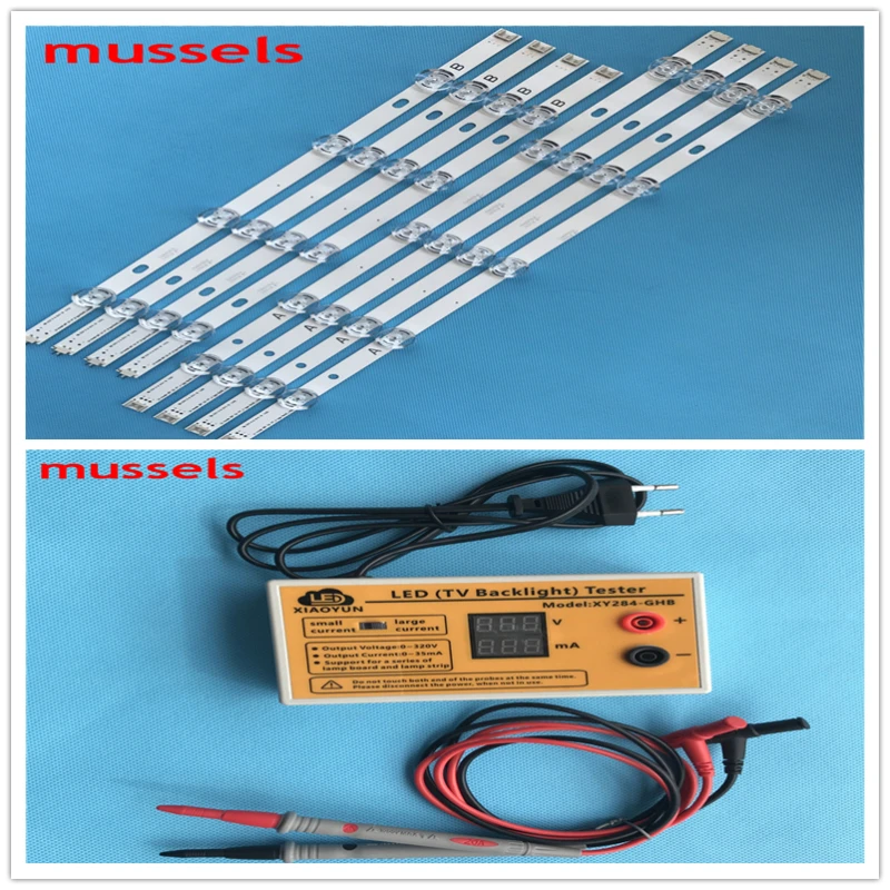 

LED Backlight strip For LG 47" TV 9lamp 6916L LC470DUE 47LB570U 47LB570V 47LB572V 47LB580B 47LY540S 8pcs and LED test tool 1pcs