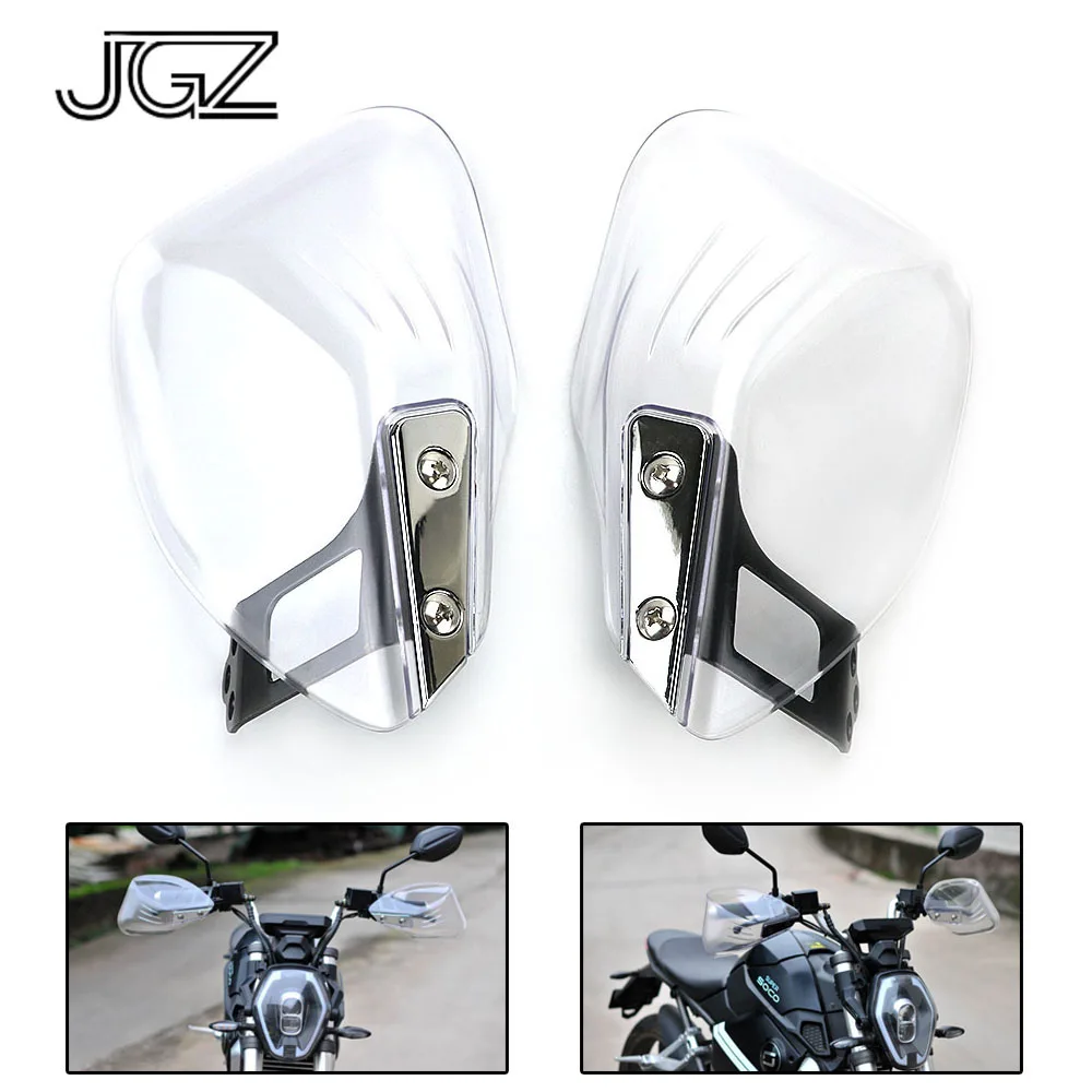 Pair Orange Motorcycle Wind Deflector Hand Guard Shield