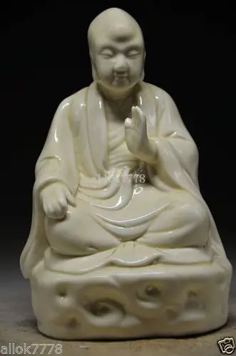 

Delicate Chinese Dehua White Porcelain Statues --- Rohan Buddha