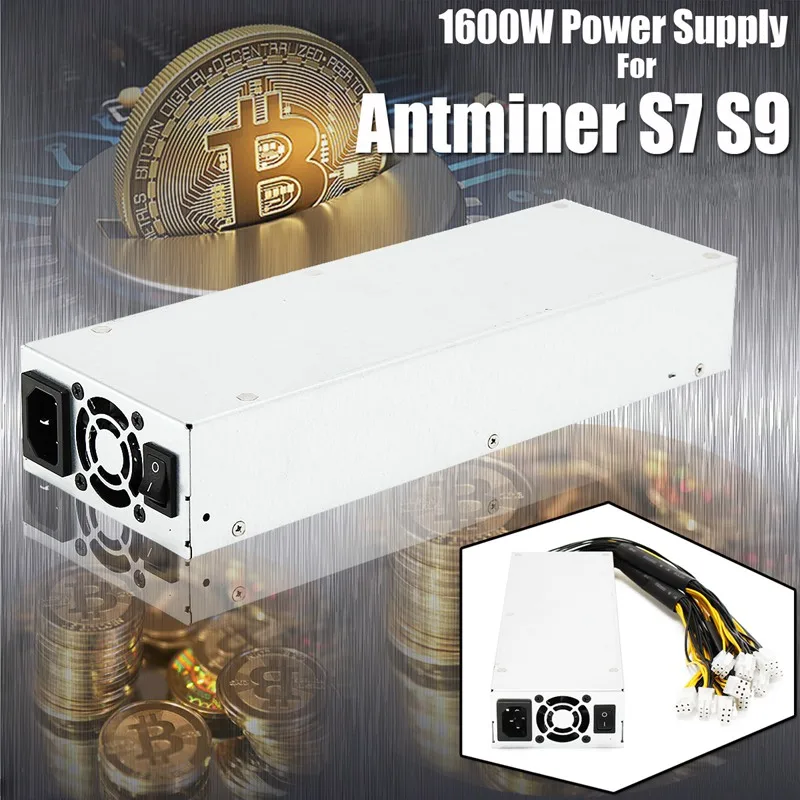 

1600w 92% Mining Machine Power Supply For Bitcoin Miner S7 S9 Ethereum ZEC Zcash New ATX Mining Power