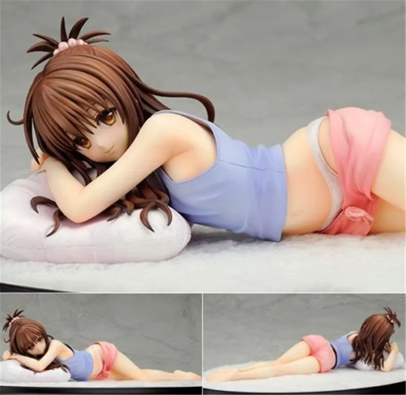 

Anime Sexy Lying Girl Figures Toys Alter To Love ru Darkness Yuki Mikan Castoff PVC Action Figure Model Toys Decor 22cm