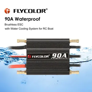 

Original FLYCOLOR 2-6S 90A Waterproof Brushless ESC Speed Controller for RC Boat Ship with BEC 5.5V/5A Water Cooling Syste