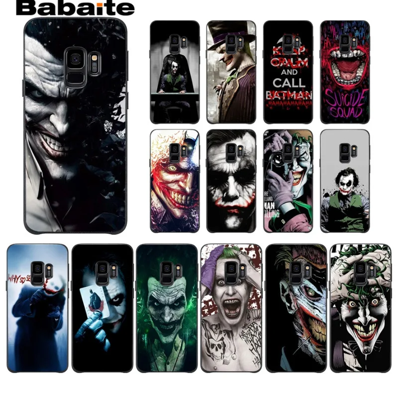 Забавный Клоун, Бэтмен, Джокер, мягкий силиконовый черный чехол для телефона для samsung Galaxy s9 s8 plus note 8 note9 s7 s6edge Cover Babaite