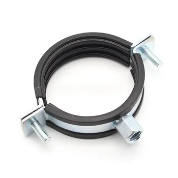 

2Pcs Round Galvanized Iron Rubber Cushioned hose clamp for Tube PPR/PVC/Metal Clamp/Tube Holder/Pipe or Wire Cord Installation