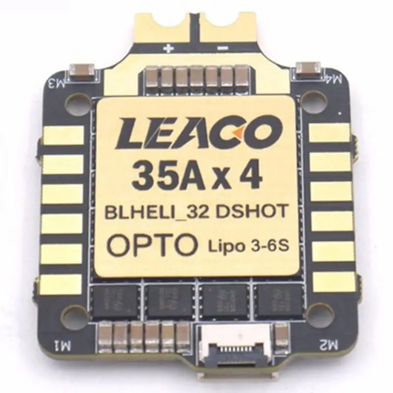 

Typhoon32 v2 4in1 ESC Electronic governor 4x35A with 30.5x30.5mm mounting holes supports DSHOT 1200, BLHELI32 firmware for qua