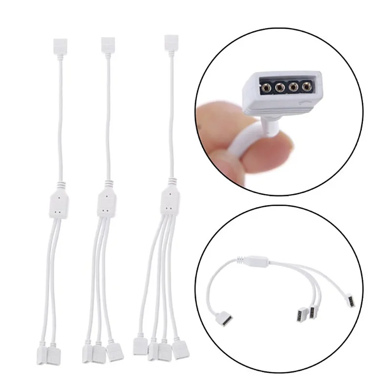 

LED Strip Light Connector Adapter Cable Clip Solderless Waterproof 3528 5050 3014 RGB 4pin Flexible LED Connector Extension Wire
