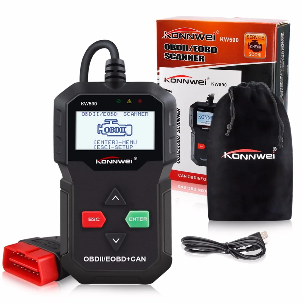#*Cheap 2019 KW590 OBD Diagnostic Tool Car Code Reader automotive OBD2 Scanner Support Multi Brands Cars amp;languages Free Shipping