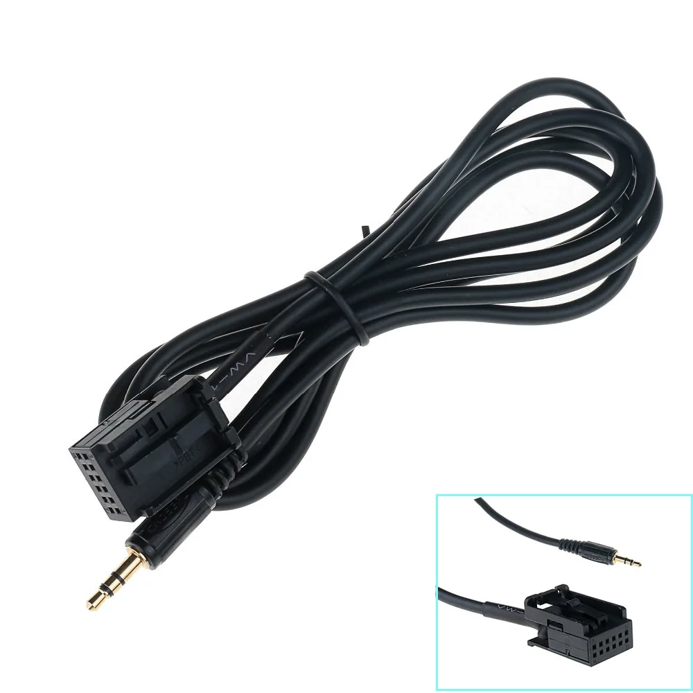 Car AUX Audio Cable AUX IN Adapter 3.5mm Male Interface 12 Pin CD