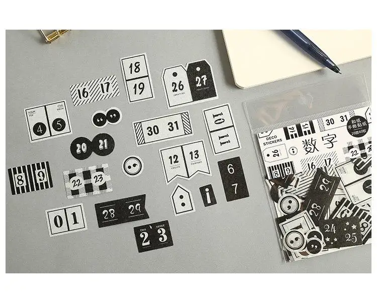 20/40 шт./пакет Винтаж деко Стикеры детская игрушка Сделай Сам календарь альбом деко дневник Стикеры Скрапбукинг наклейка для планировщика материал - Цвет: F