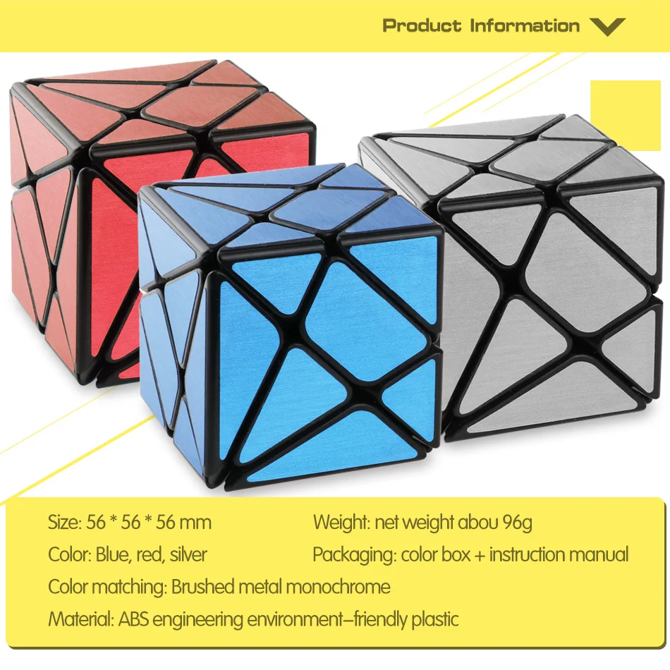 Магический куб Skew Twist Puzzle Intelligence Toys матовый синий 3x3x3 Развивающие игрушки для детей Cubo Magico