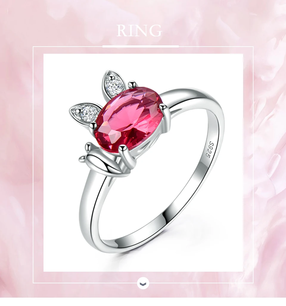 UMCHO  Ruby 925 sterling silver rings for women RUJ088R-1-PC (1)