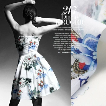

jenny and silk linen dress shirt printing silk hemp silk cloth coat [blue dream]