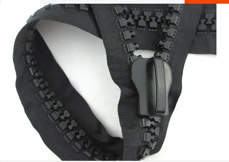 30 black oversize resin zipper with slider for outside tent backpack