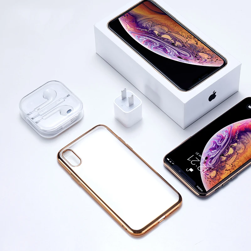 MaxGear роскошный силиконовый чехол с покрытием для iPhone X XS Max XR ультра тонкий TPU