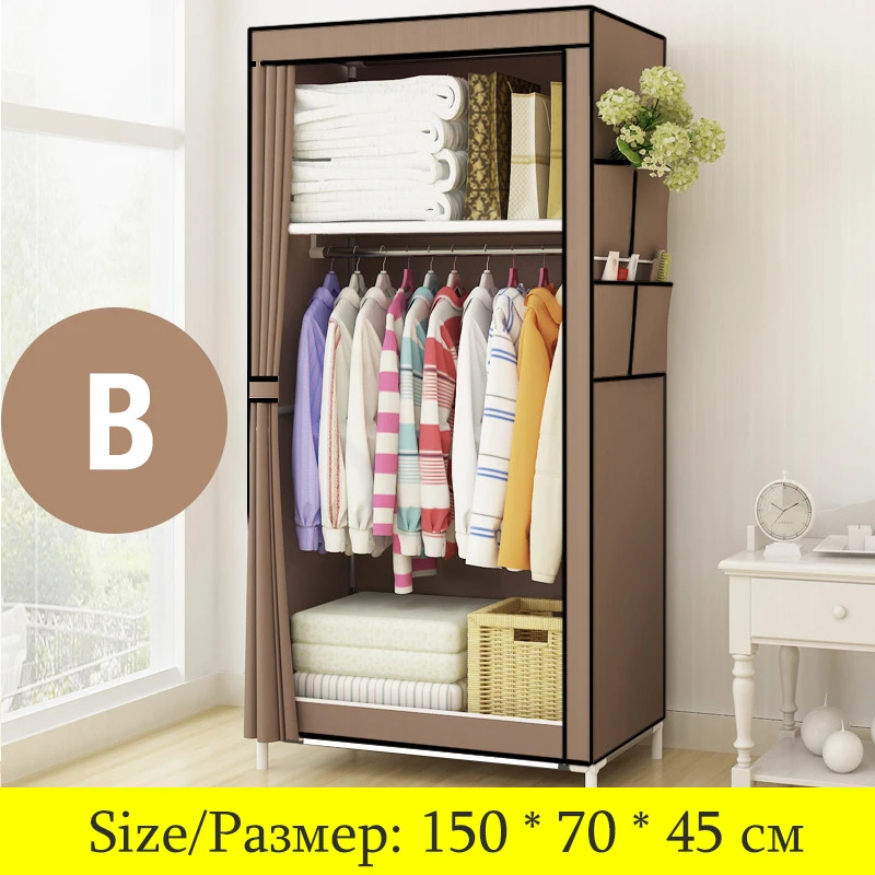 Actionclub Minimalist Modern Non-woven Cloth Wardrobe Baby Storage Cabinet Folding Steel individual Closet Bedroom Furniture Actionclub Minimalist Modern Non-woven Cloth Wardrobe Baby Storage Cabinet Folding Steel individual Closet Bedroom Furniture