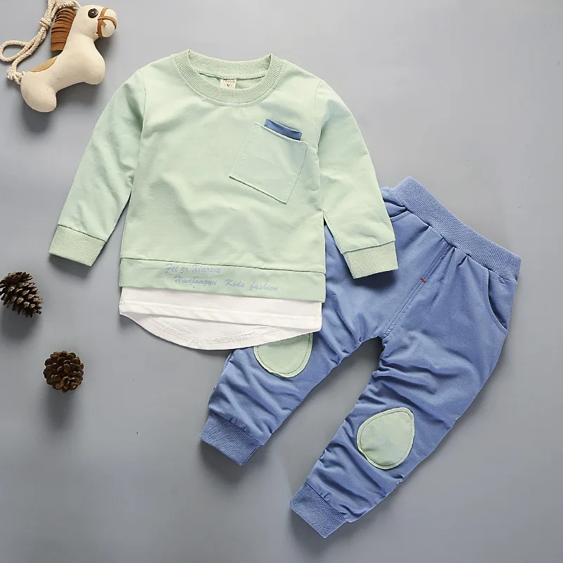2018 Boy Costume Set Newborn Boy Child Clothing Set Cotton Child Set Baby Cartoon Jacket + Pants 0-4 Years Old