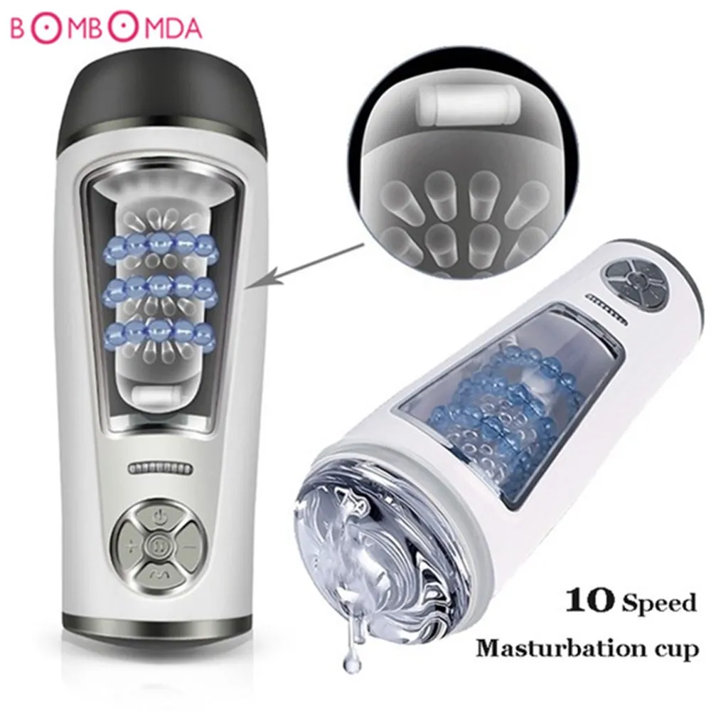 Fast Speed Multi frequency Auto Suck Vibrating Masturbator Cup Automatic Telescopic font b Dildo b font