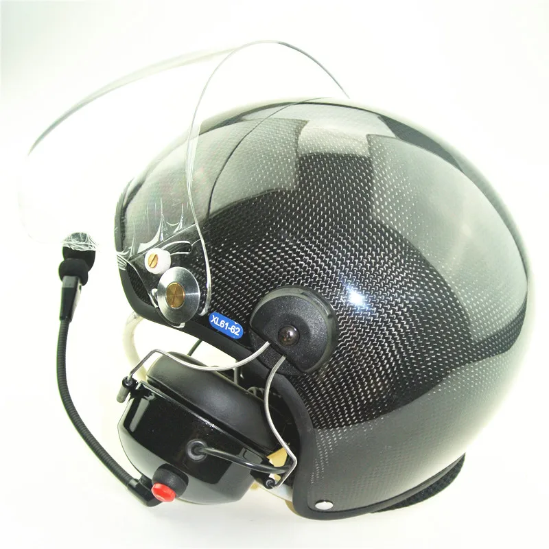 Best Paramotor helmet with full noise cancel headset EN966 standard real carbon material powered paragliding helmet