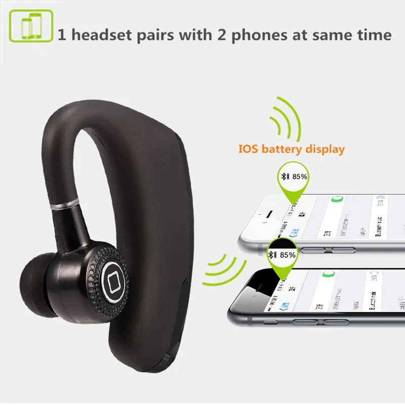 Wireless Bluetooth Headset Handsfree Earphone Noise Cancelling Business Bluetooth with Microphone Compitable with iPhone Android (3)
