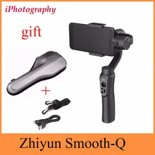 Zhiyun гладкой-Q гладкой Q Ручные стабилизаторы стабилизатор для смартфона для iPhone 7 6 S плюс S7 S6 Беспроводной Управление Вертикальный Стрельба