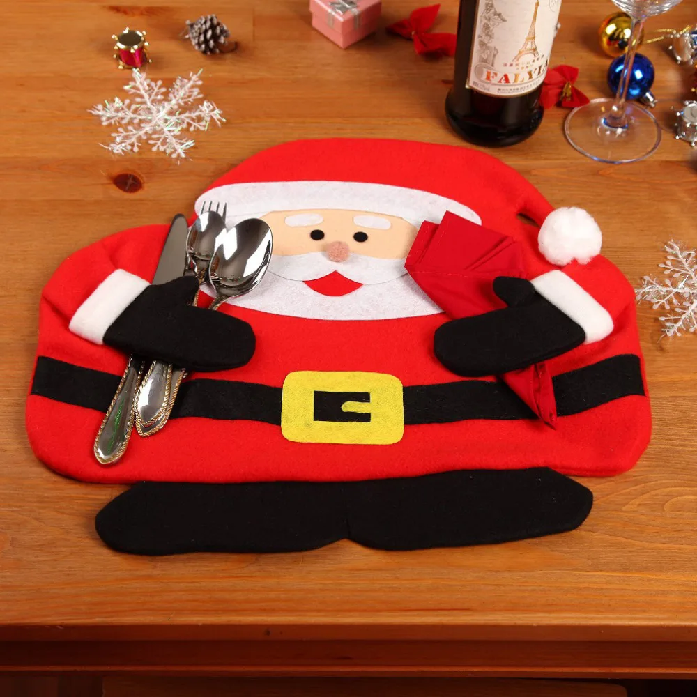 

Christmas Santa Claus Placemat + Napkin Place Mat Placemat Napkin Dinner Table Dec Table Mats for Dining XMAS Table Decorations