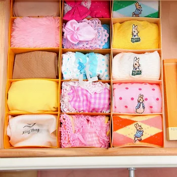 

2017 New Multi-function Desktop Drawer Storage Box Clothing Organizer Five Grid Storage Box Underwear Socks Bra Ties Organizer
